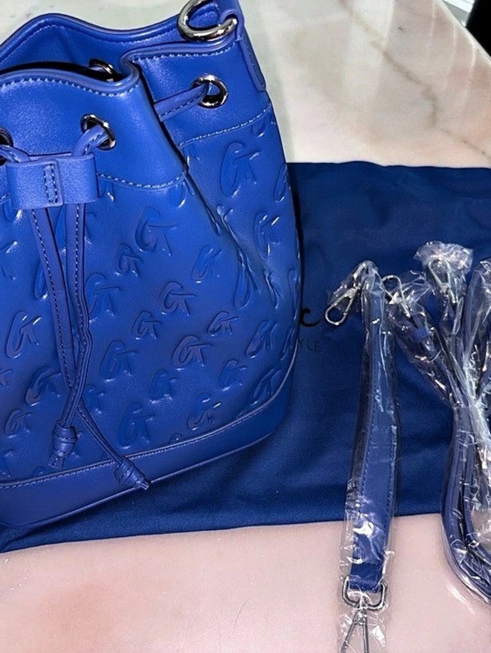 Glamaholic lifestyle Blue Bucket Bag